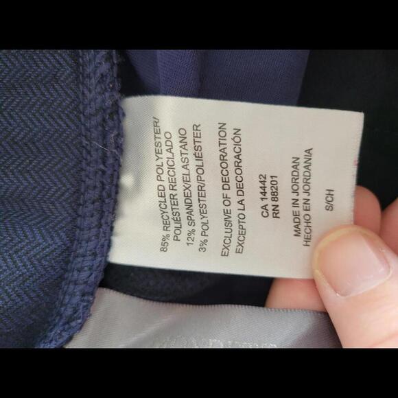 Mondetta small navy blue jacquard pocketed leggings - Picture 3 of 4